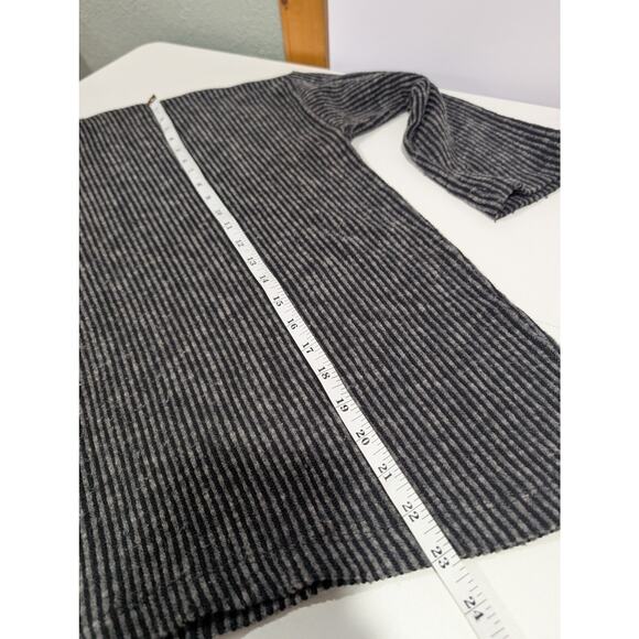 Clara Sun Woo Top Womens XL Gray Ribbed Cowl Neck Top - Picture 8 of 9
